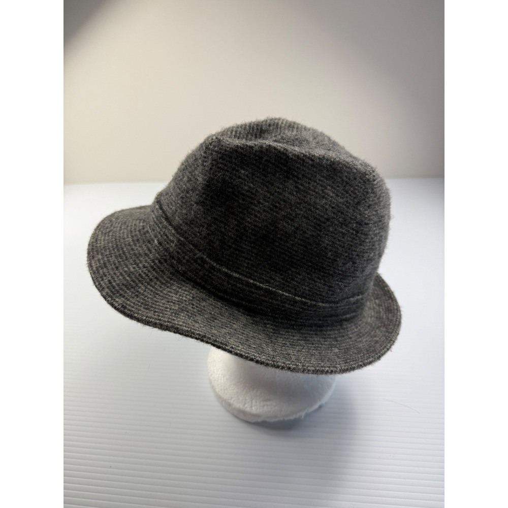 Kangol Norfolk Hat Barleycorn Grey Wool Blend Fedora Made in England Mens Womens
